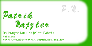 patrik majzler business card